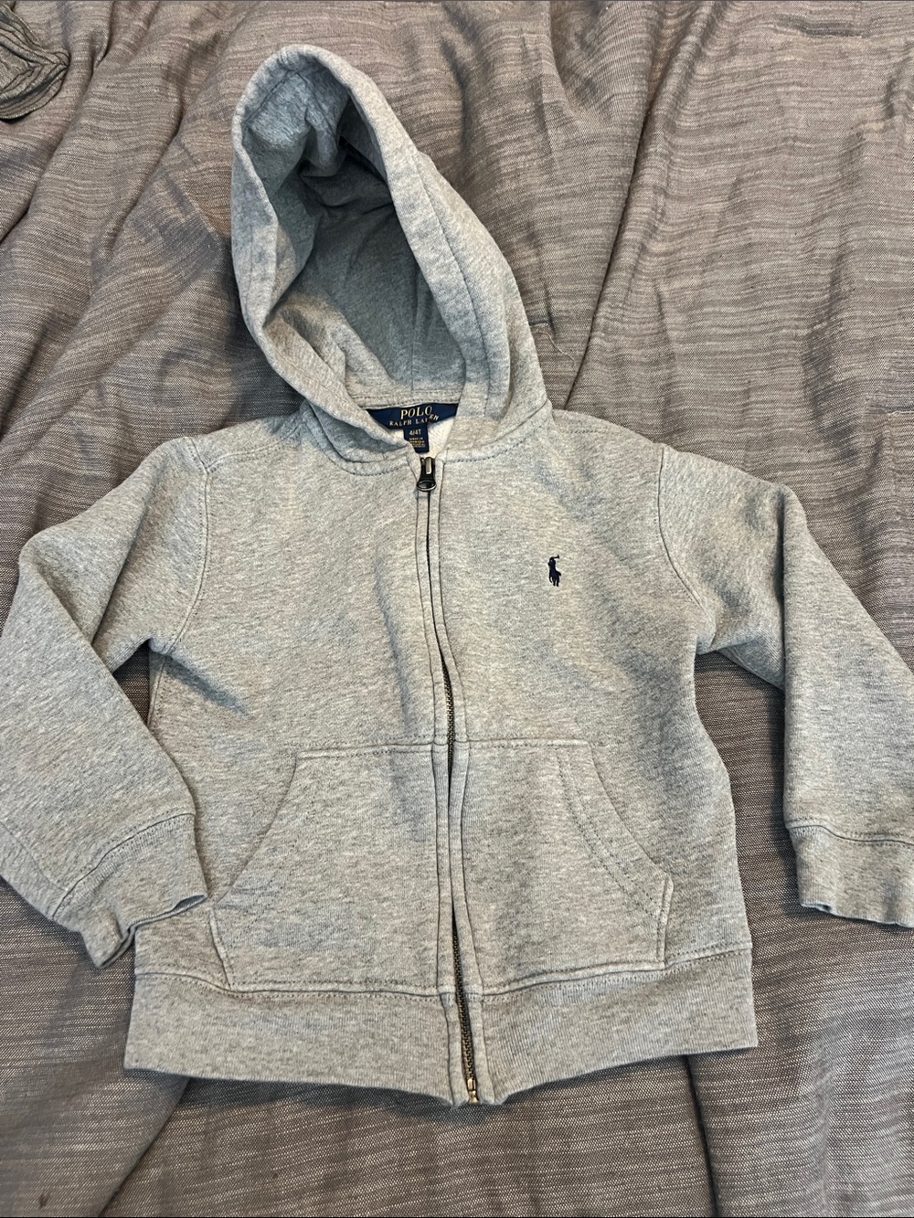 Polo by Ralph Lauren Heather Gray Kids Zip Hoodie